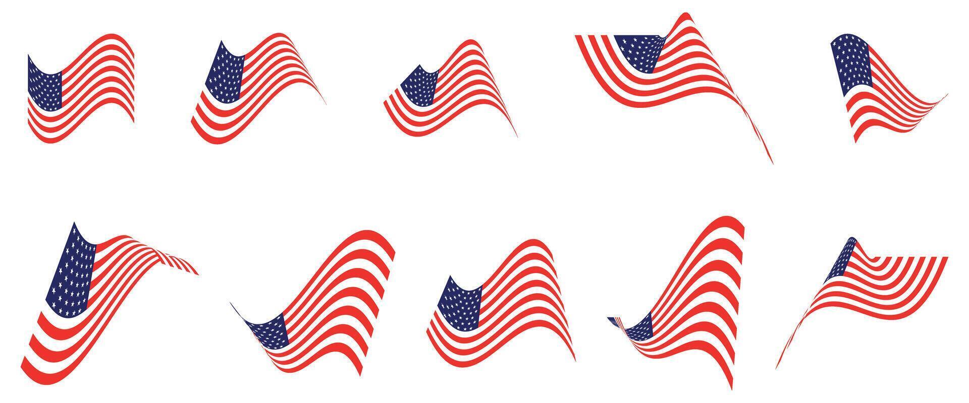 background, banner, poster, templates for stories and posts in social networks, lettering, advertising materials with the image of the American flag vector