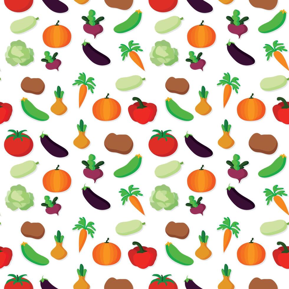 vegetables pattern. Vegetables seamless background. vector