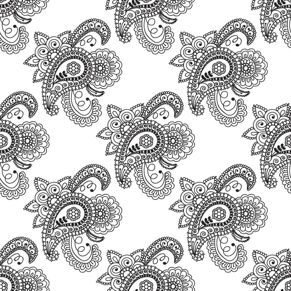 illustration of seamless paisley pattern. vector