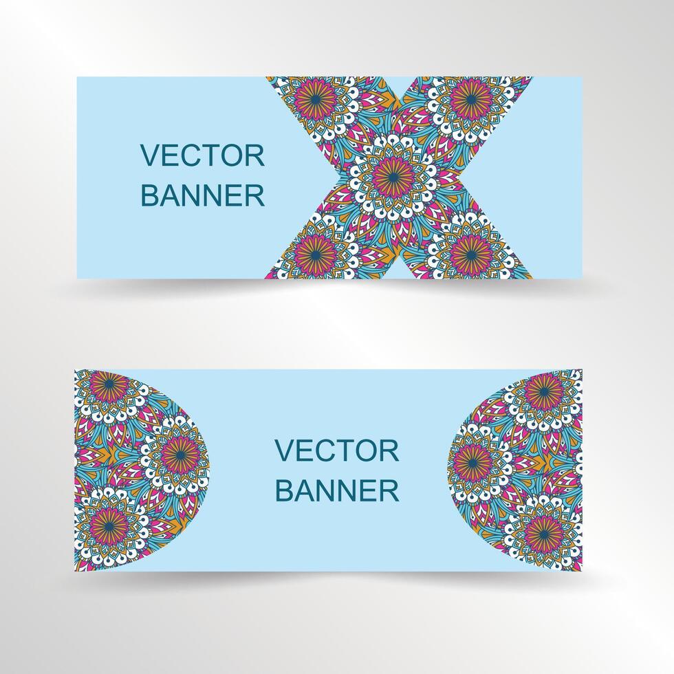 Set of geometric banner, website banner template design. Landing page design , promotion banner , advertising. Easy to use and customize. vector