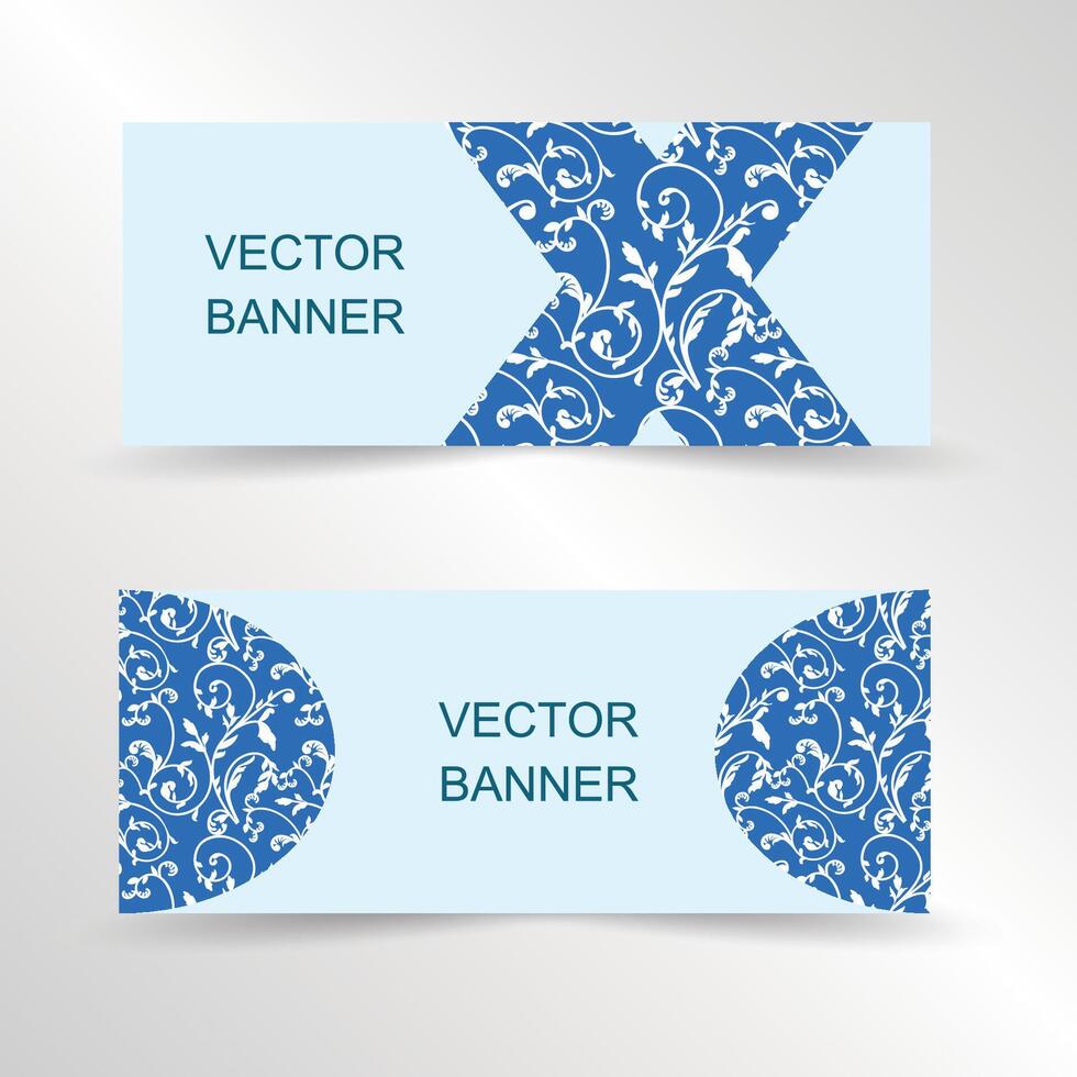 Set of geometric banner, website banner template design. Landing page design , promotion banner , advertising. Easy to use and customize. vector