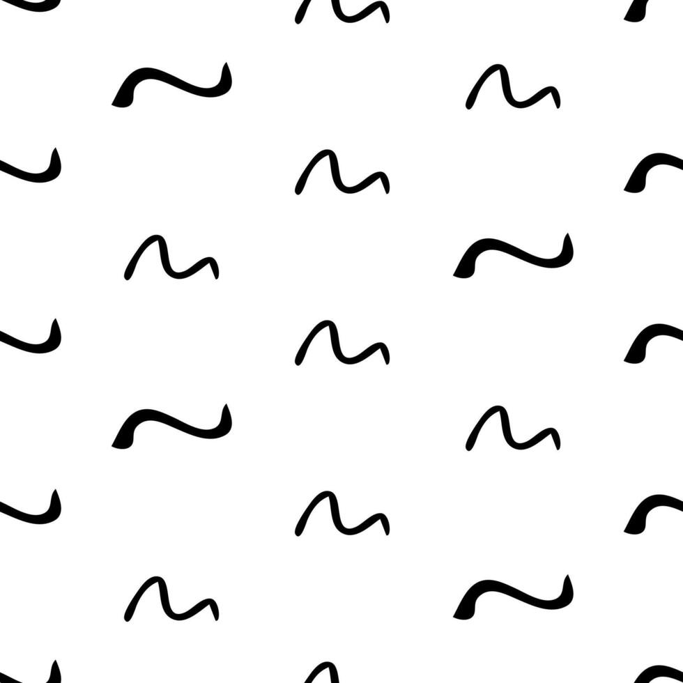 Seamless pattern with sketch squiggle vector