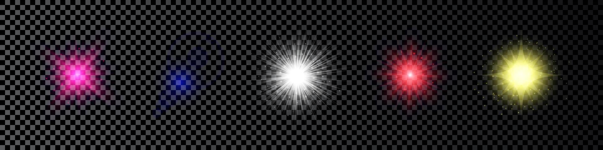 Light effect of lens flare vector