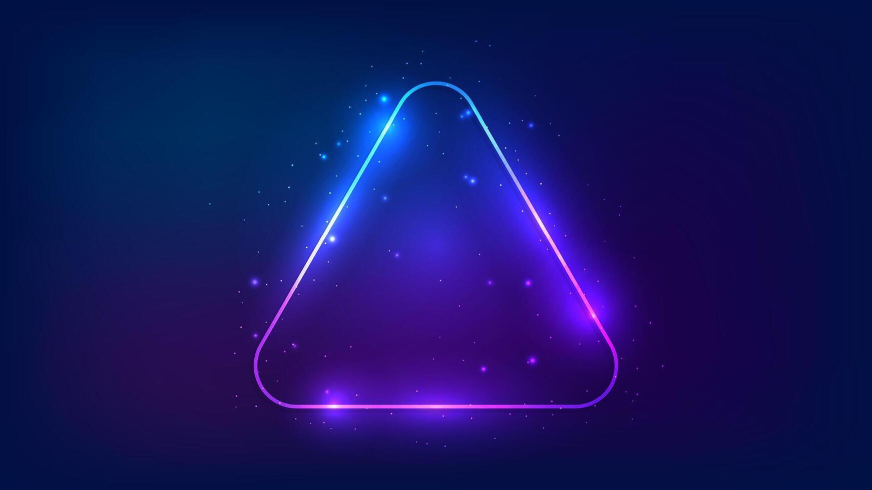 Neon frame with shining effects and sparkles vector