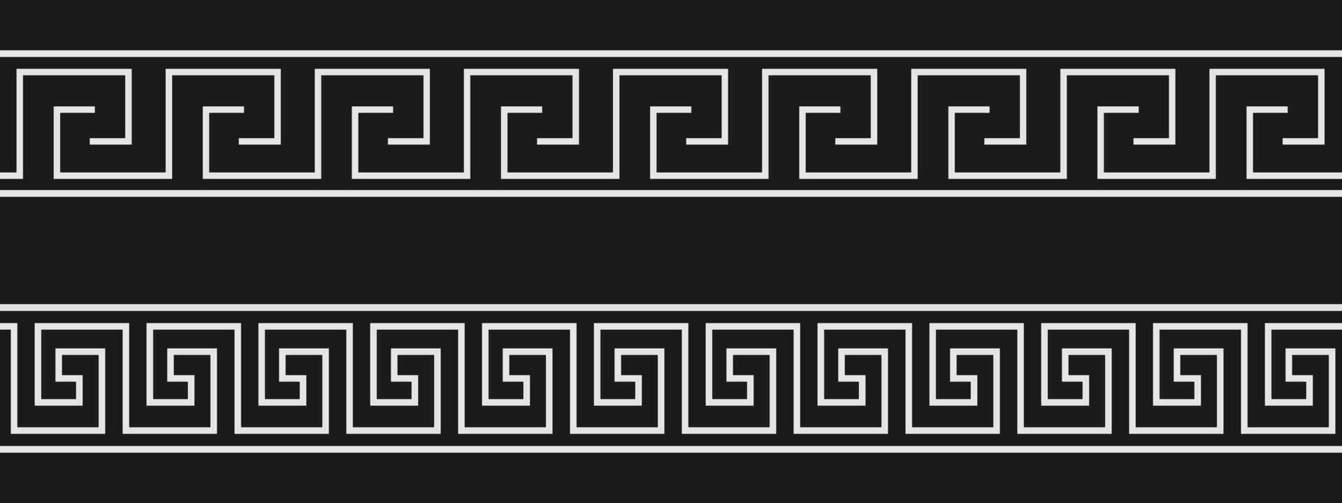 Seamless Greek key patterns vector