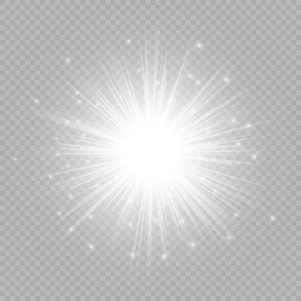 efecto de luz de destellos de lente vector