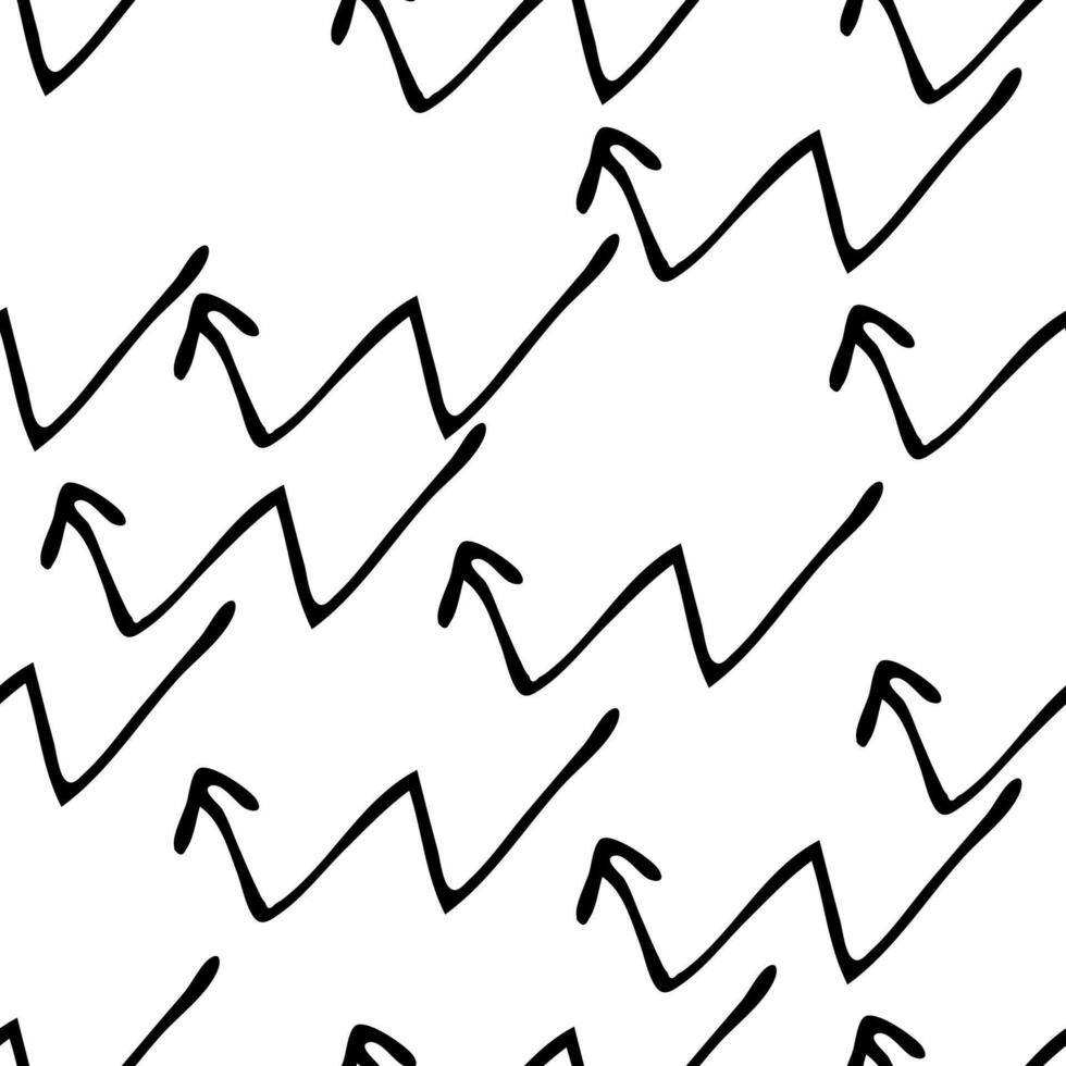 Seamless pattern with doodle arrows vector