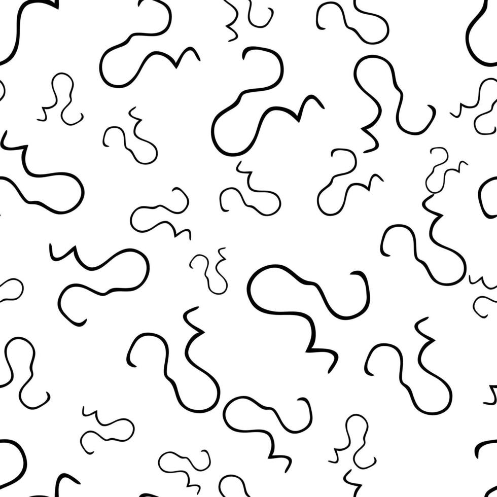 Seamless pattern with black pencil brushstrokes vector