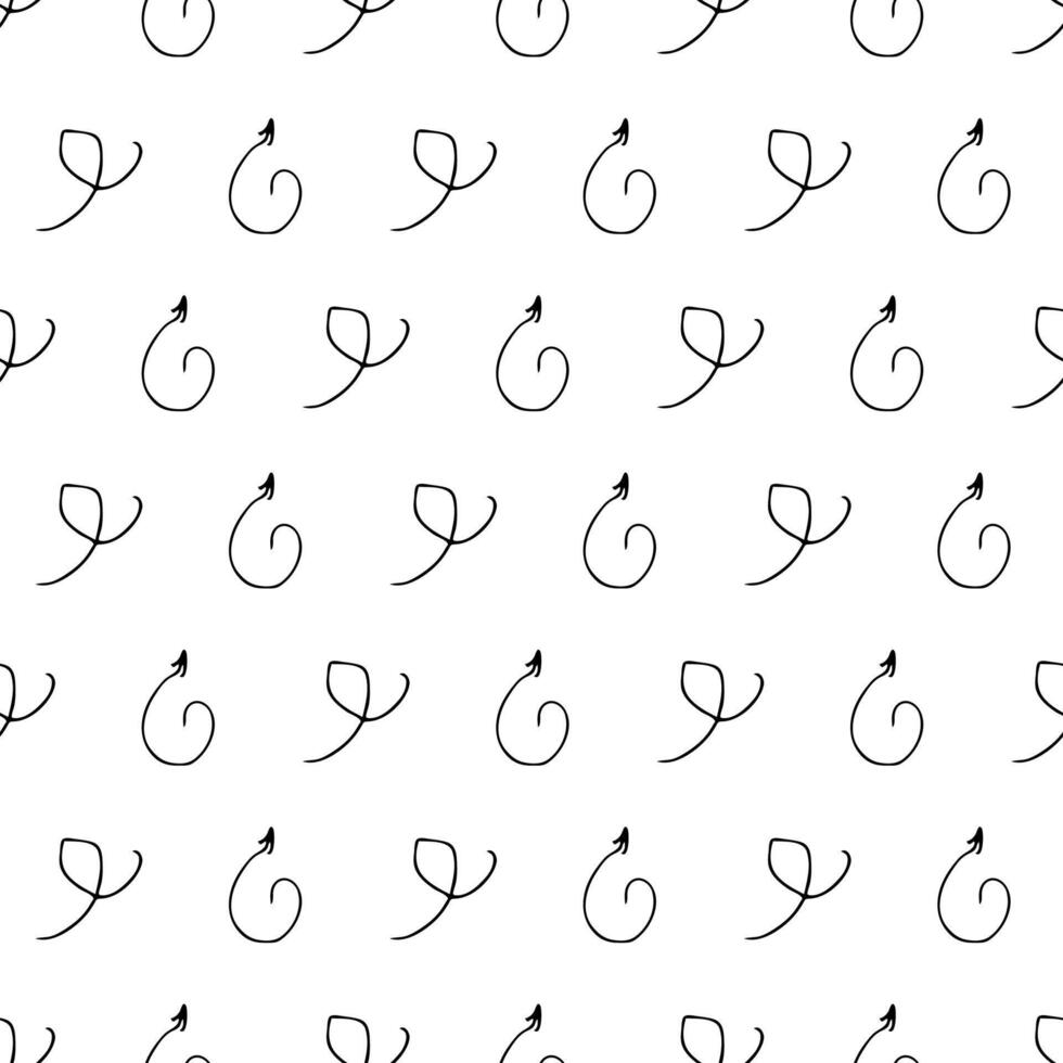 Seamless pattern with black pencil brushstrokes vector