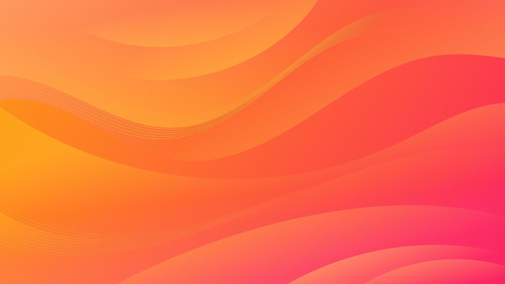 A captivating blend of orange and red gradient waves defines this abstract background, making it a versatile asset for websites, flyers, posters, and digital art projects vector