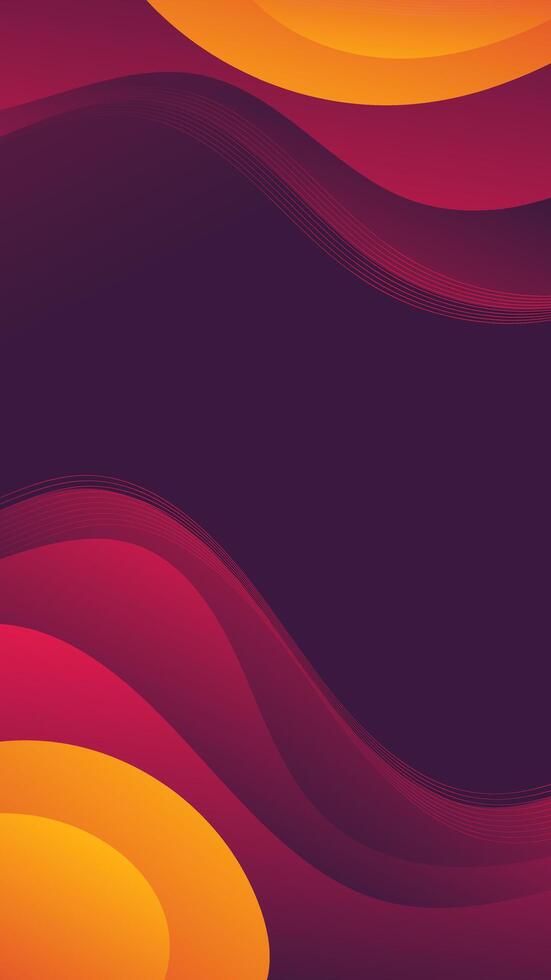 Elegant dark red orange vertical background. dynamic wavy shapes. Ideal for web, flyers, posters, social media vector