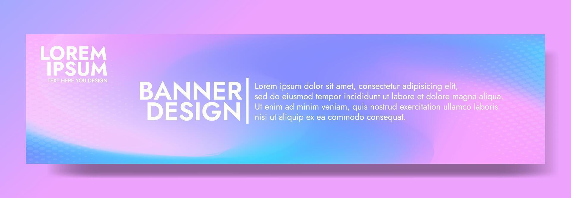 Gradient blurred banner in shades of pink blue. Ideal for web banners, social media posts, or any design project that requires a calming backdrop vector