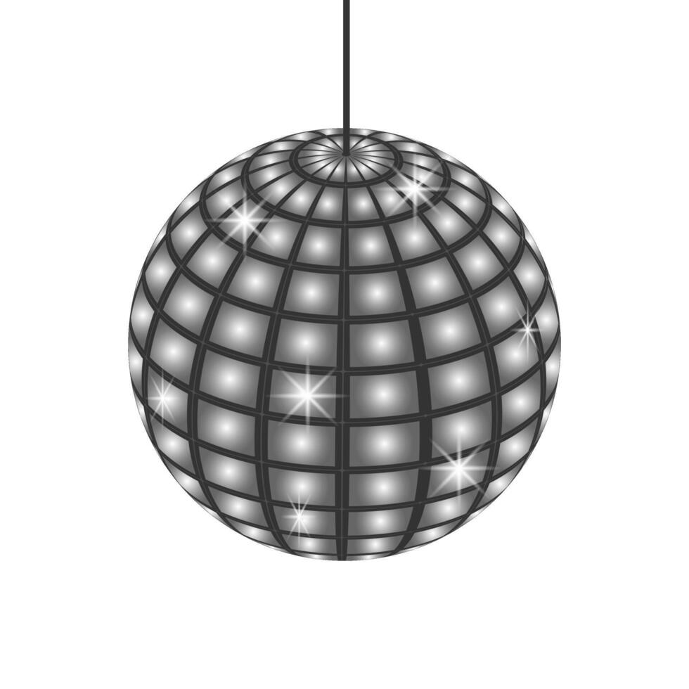 Disco ball. Club interior element for a party vector
