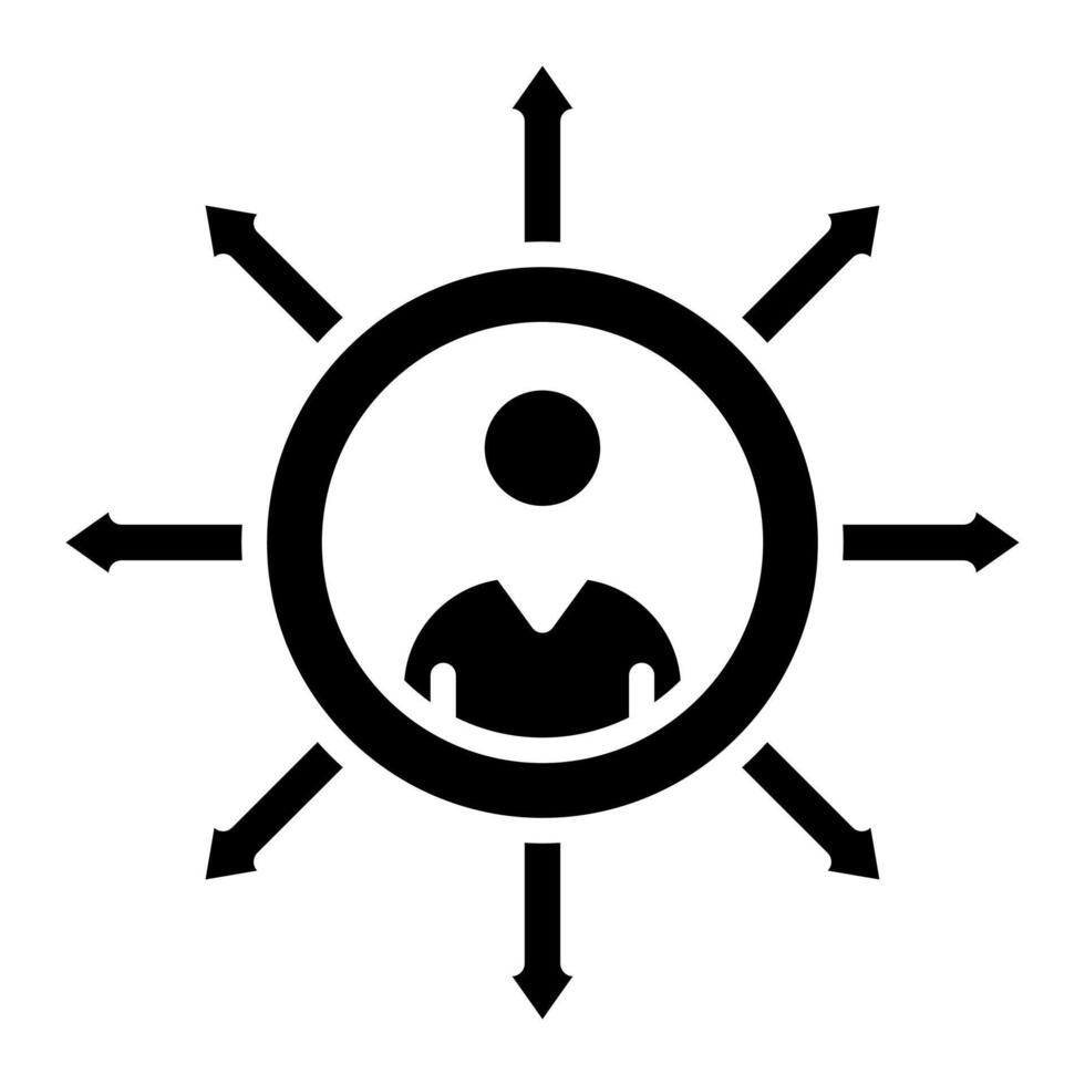 Creative Influence icon line illustration vector