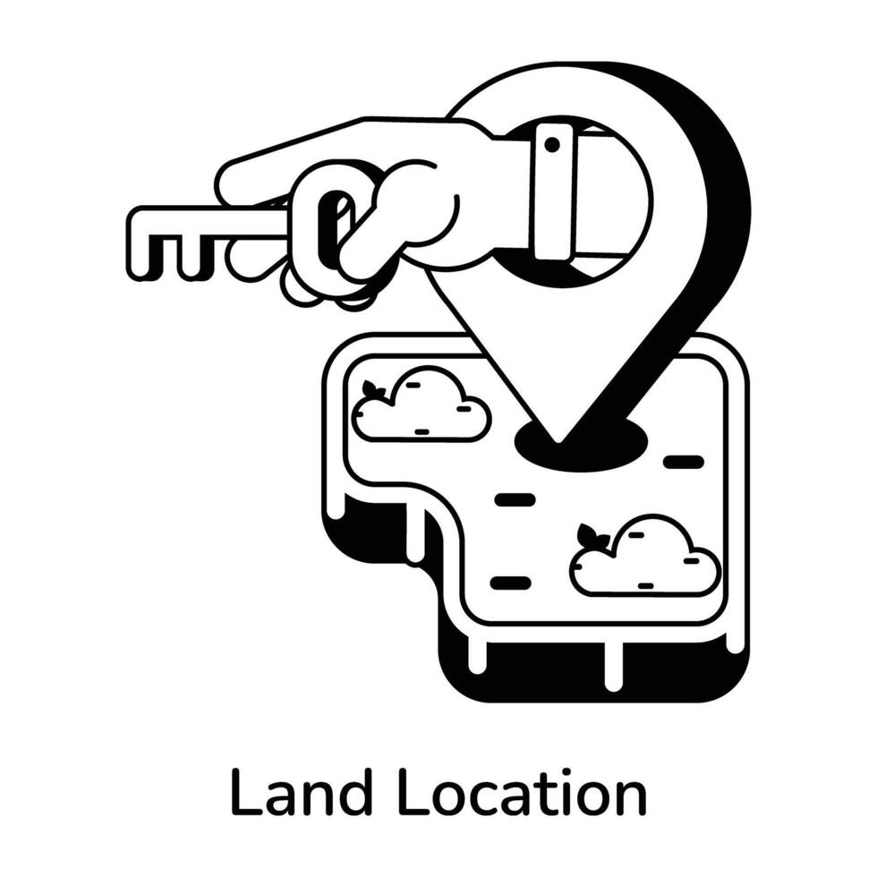 Trendy Land Location vector