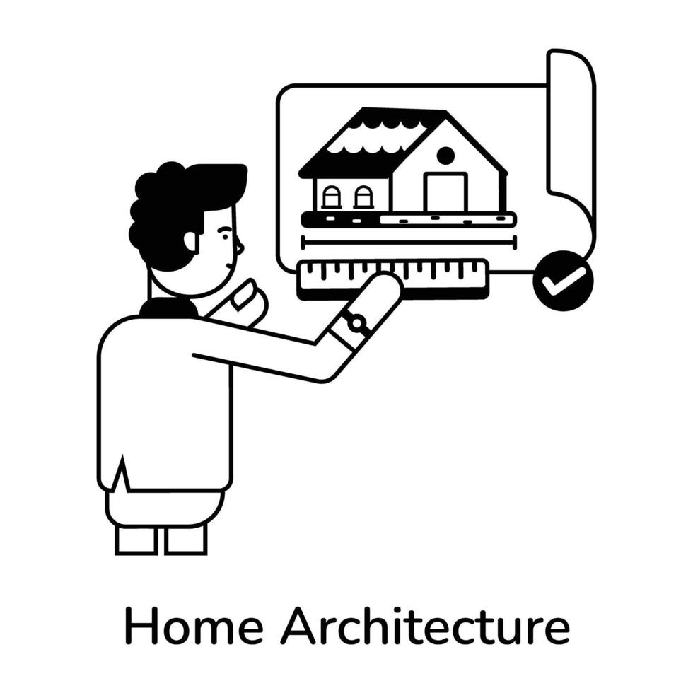 Trendy Home Architecture vector