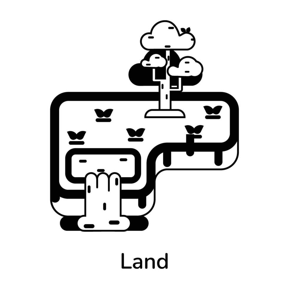 Trendy Land Concepts vector
