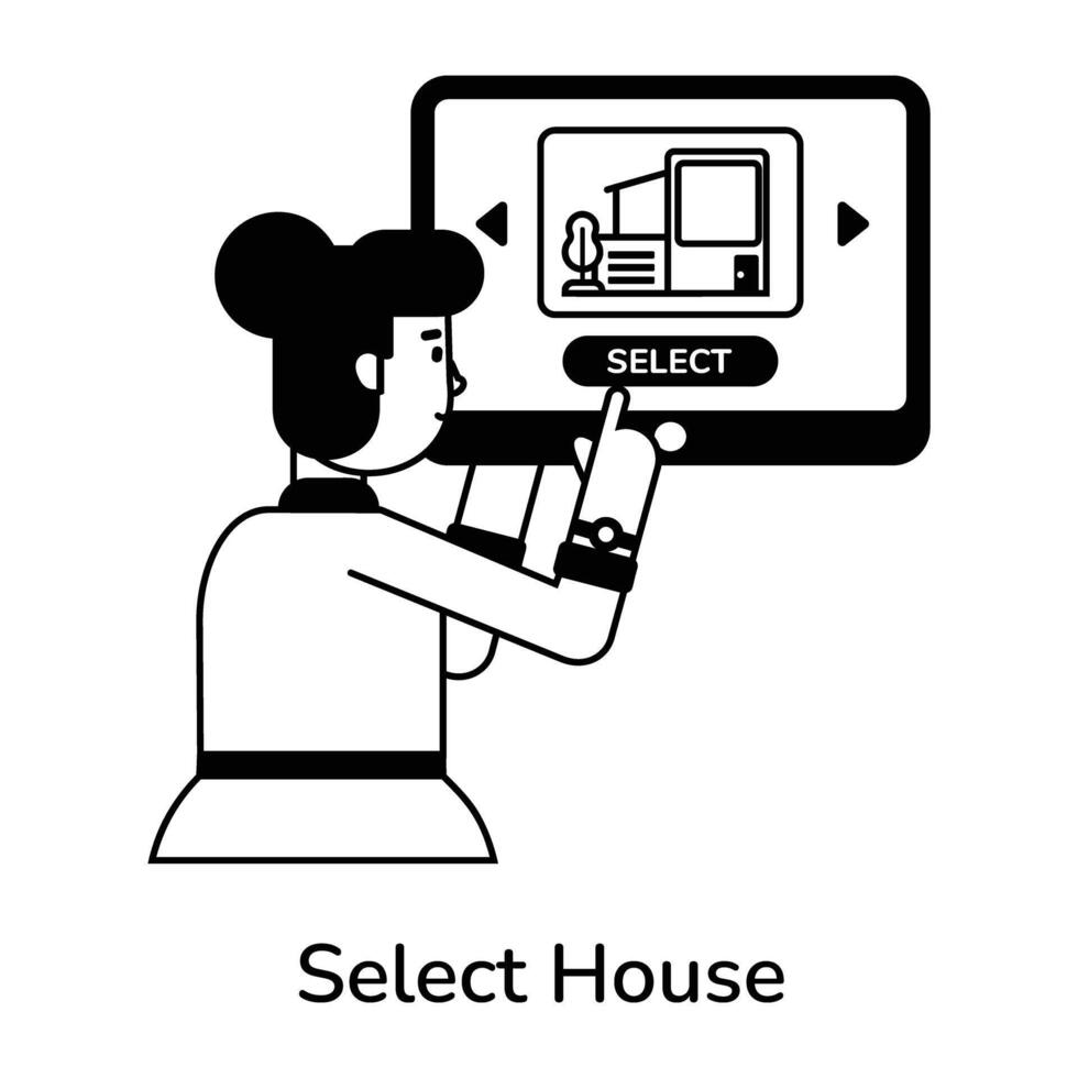 Trendy Select House vector