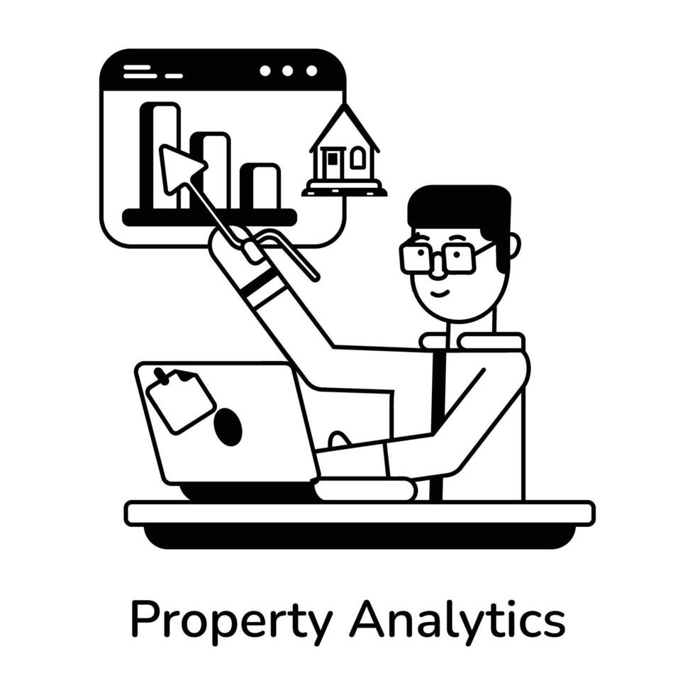 Trendy Property Analytics vector