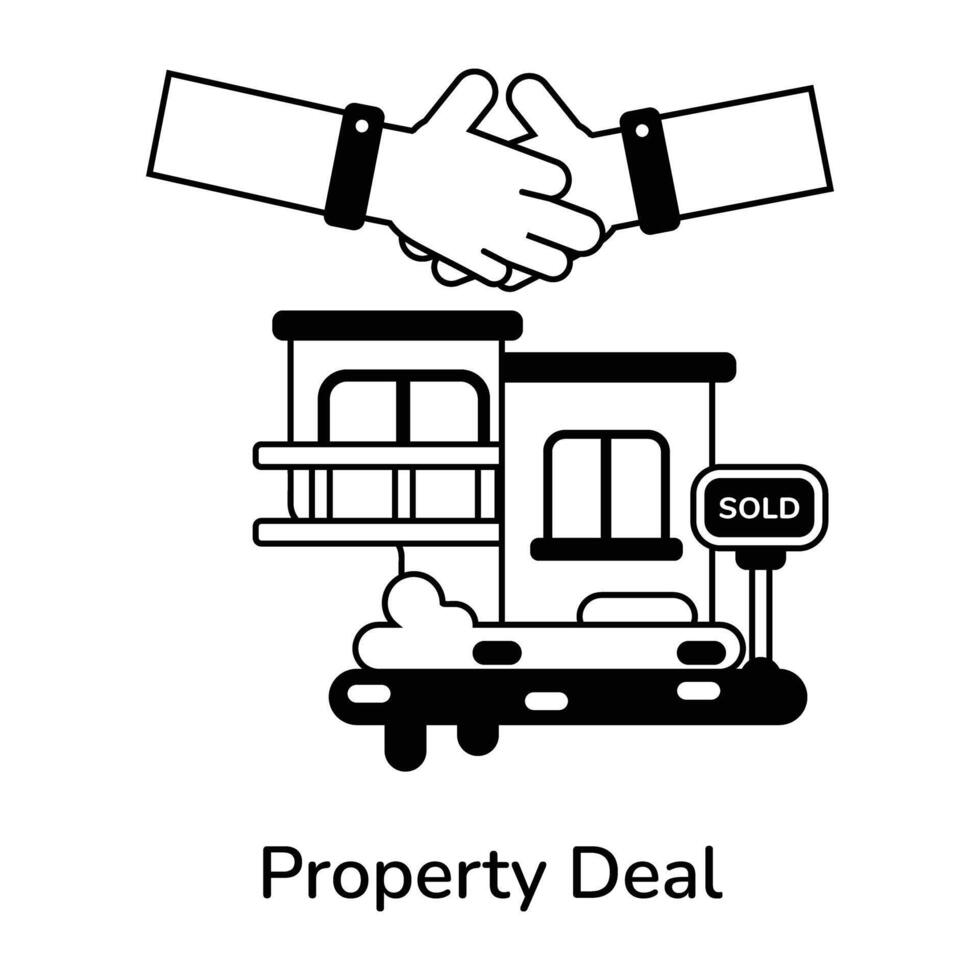 Trendy Property Deal vector