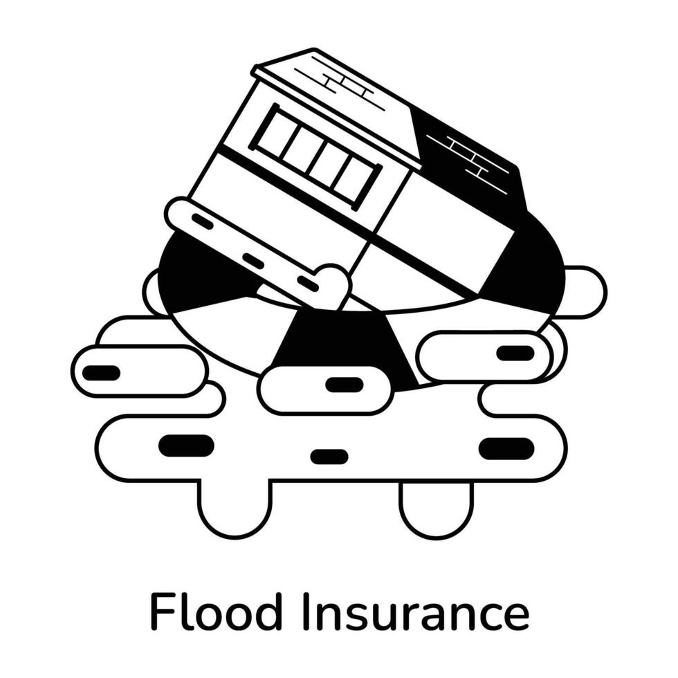 Trendy Flood Insurance vector