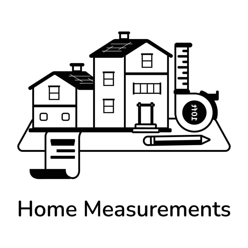 Trendy Home Measurements vector