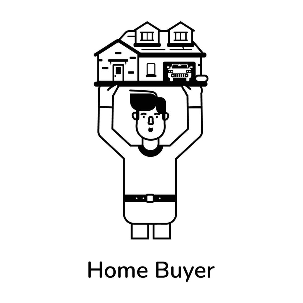 Trendy Home Buyer vector