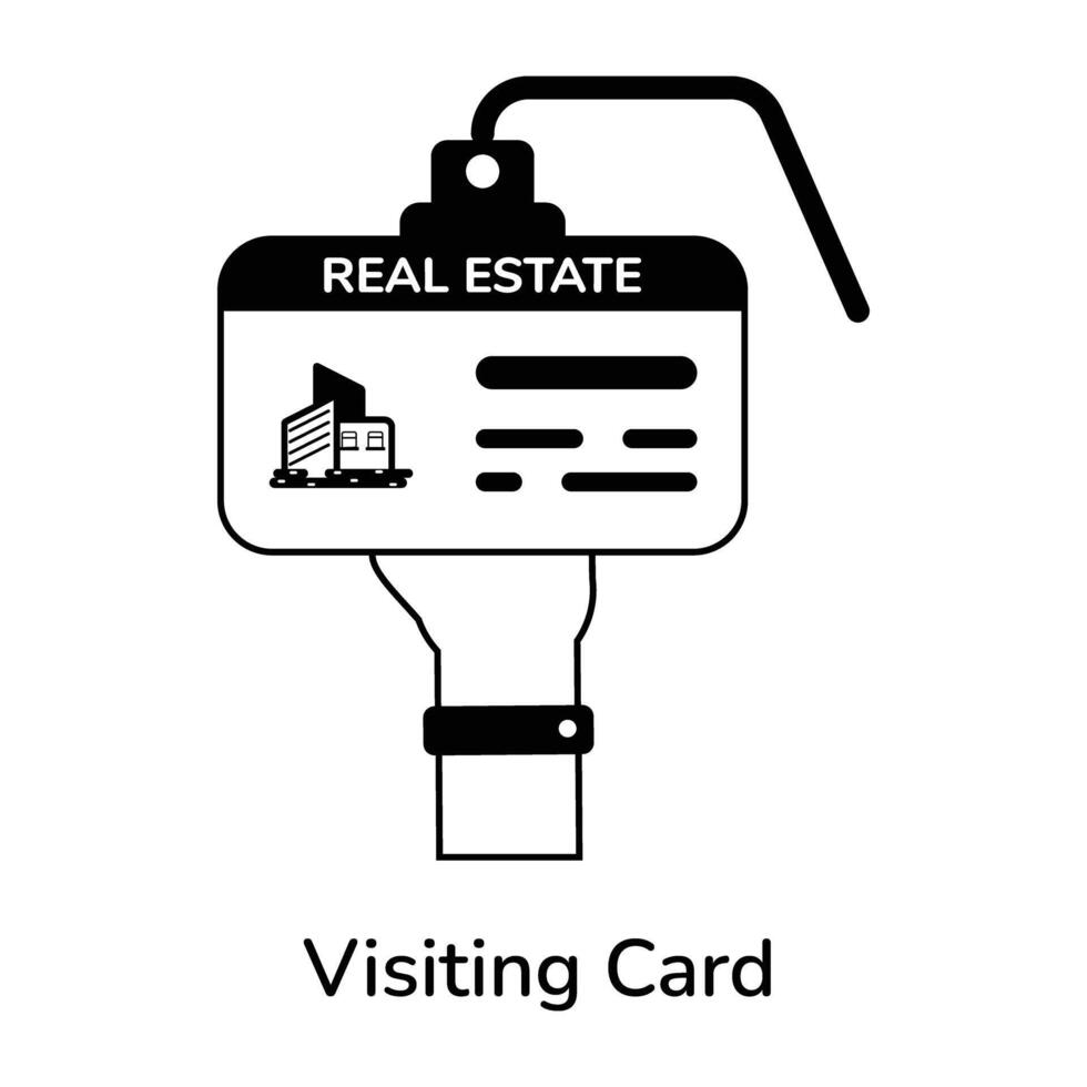 Trendy Visiting Card vector