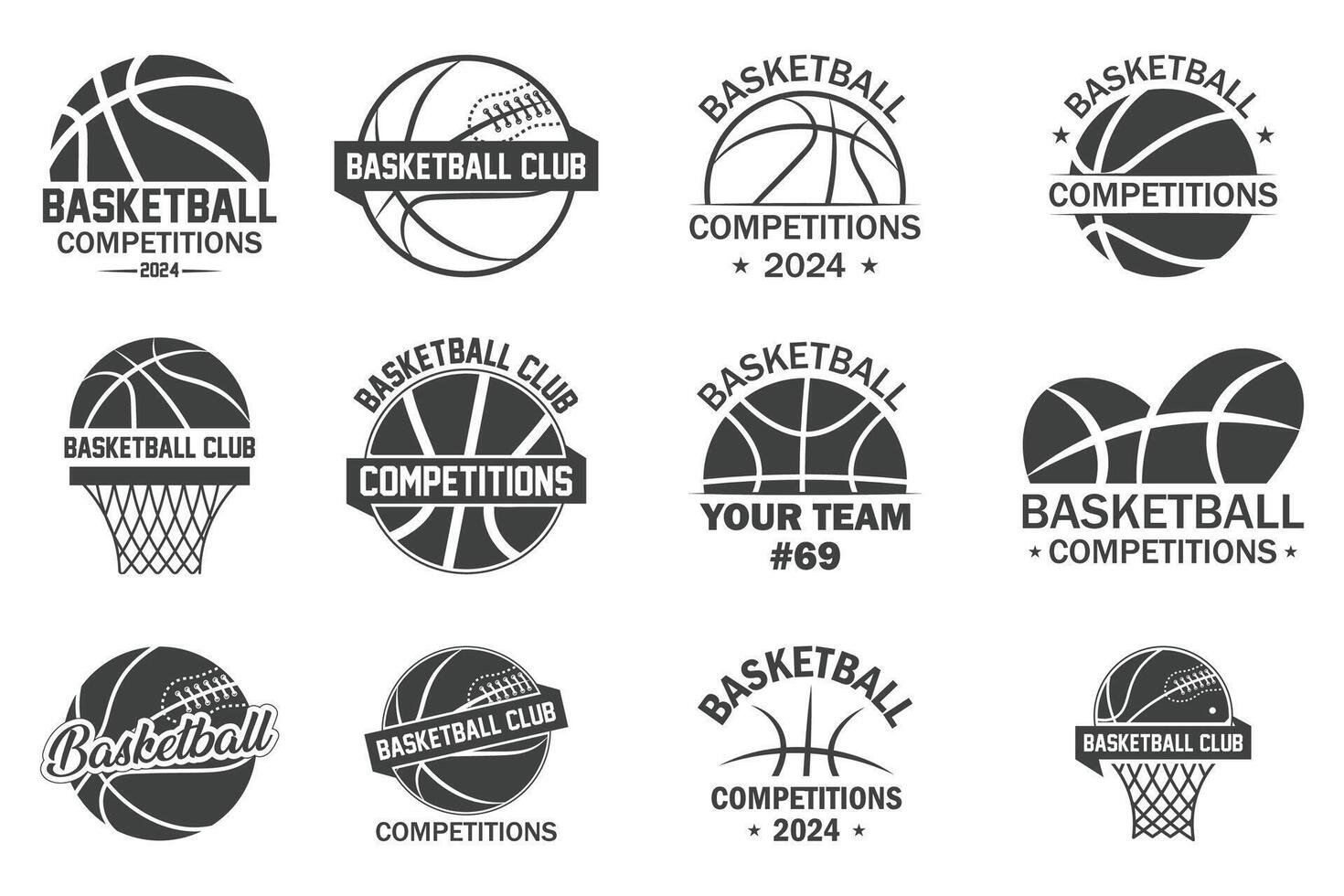 Basketball Balls logo Champions, Cut files for your crafting vector