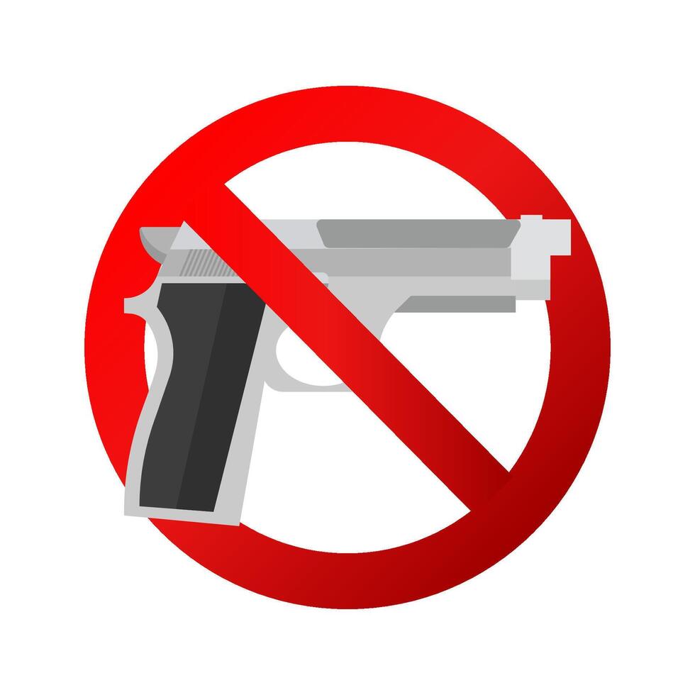 no weapons sign on a white background. vector