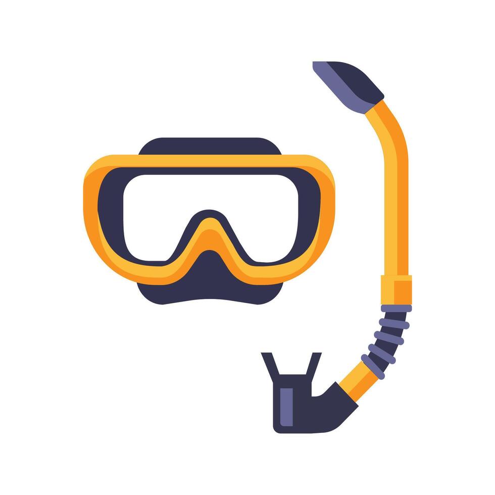 Dive mask and snorkel for professionals. illustration vector