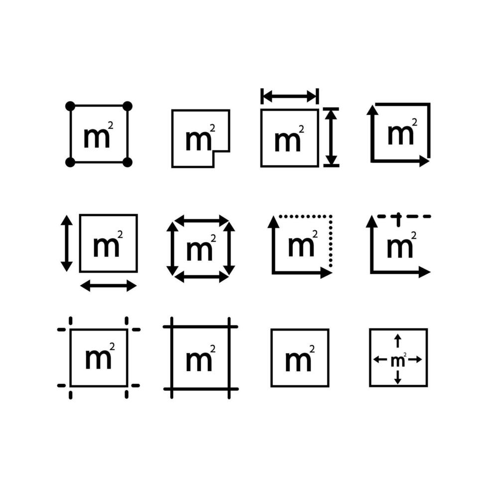 m2 area line art icon design . vector