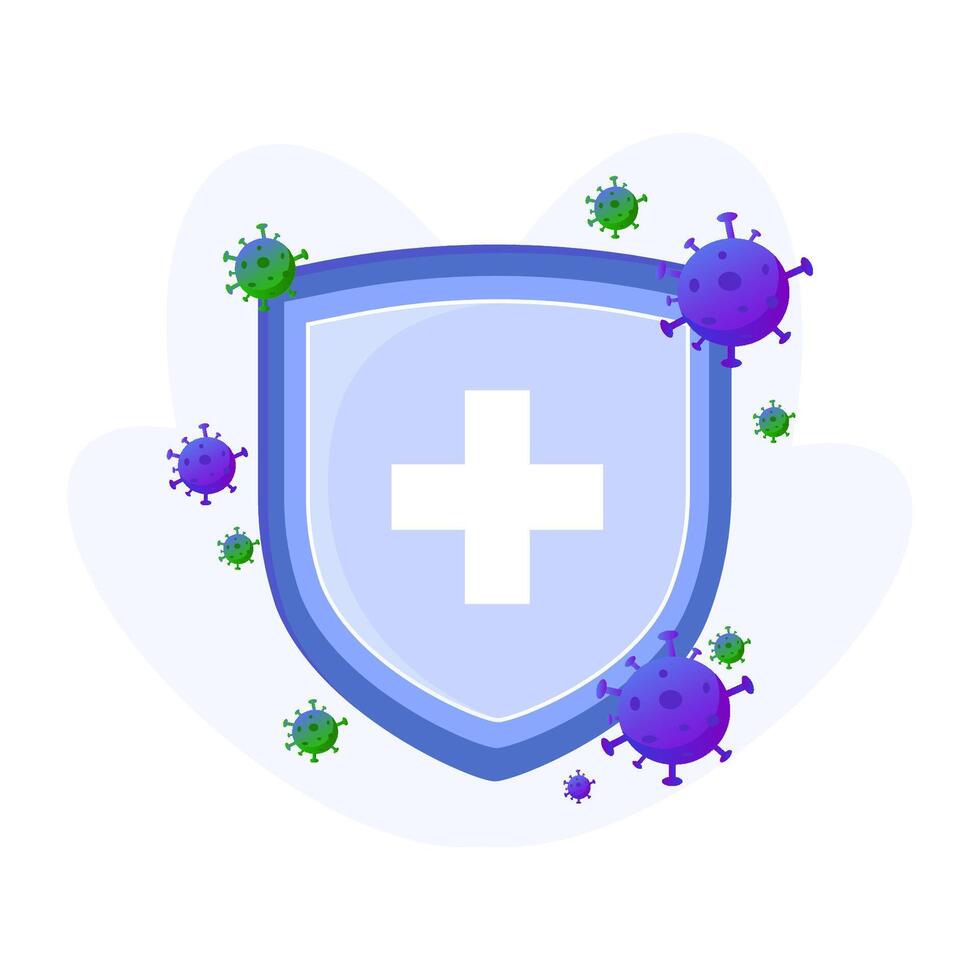 Virus protection logo images illustration design vector