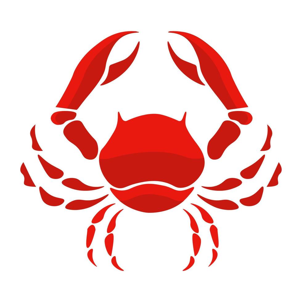 Crab on a white background, illustration vector