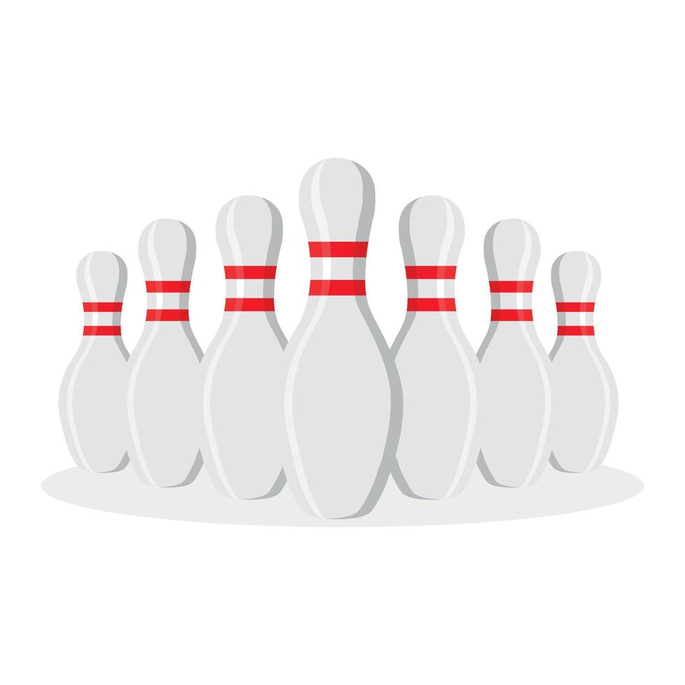 Bowling on a white background. illustration vector