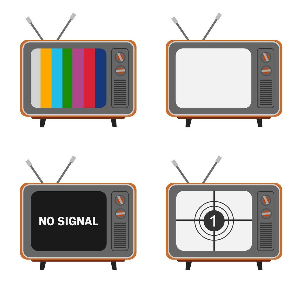 retro televisión diseño. Clásico estilo. antiguo televisión vector