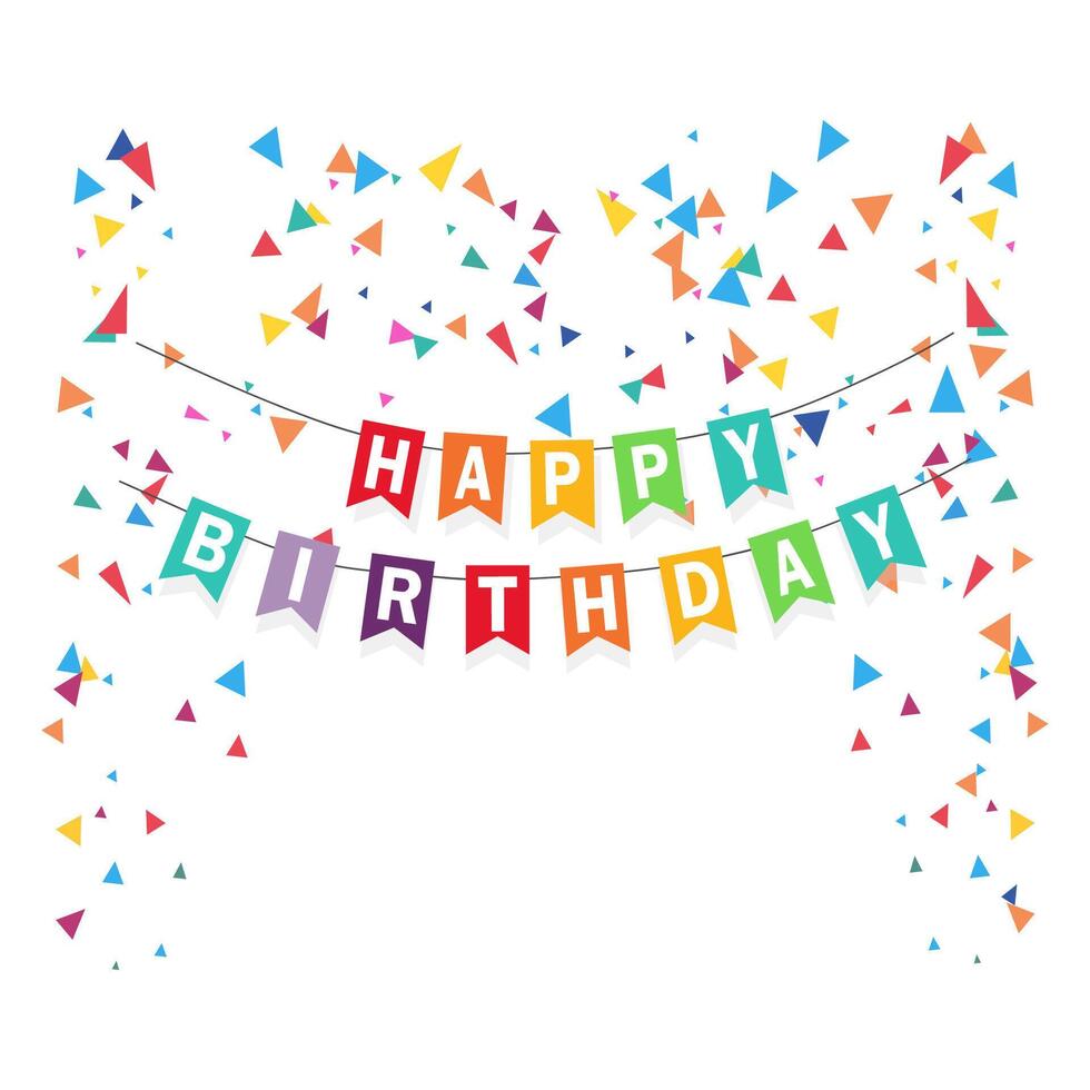 Happy Birthday Banner, Background - Editable vector