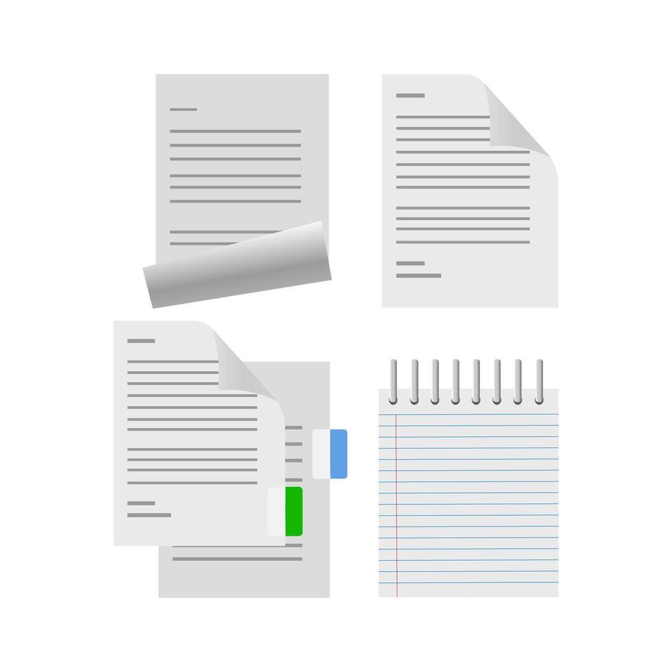 Contract documents pile , flat cartoon document stack agreement document management concept, business document vector