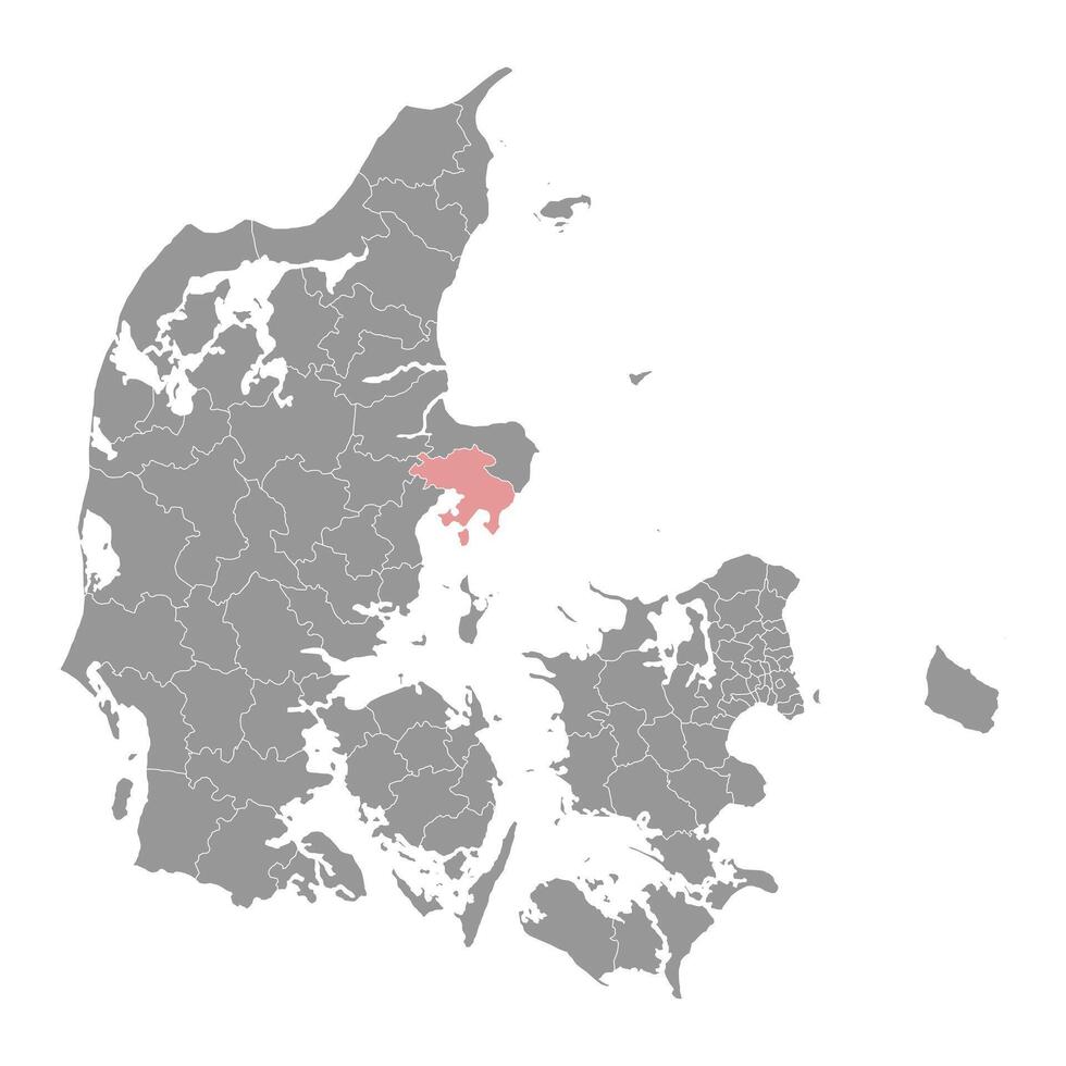 Syddjurs Municipality map, administrative division of Denmark. illustration. vector