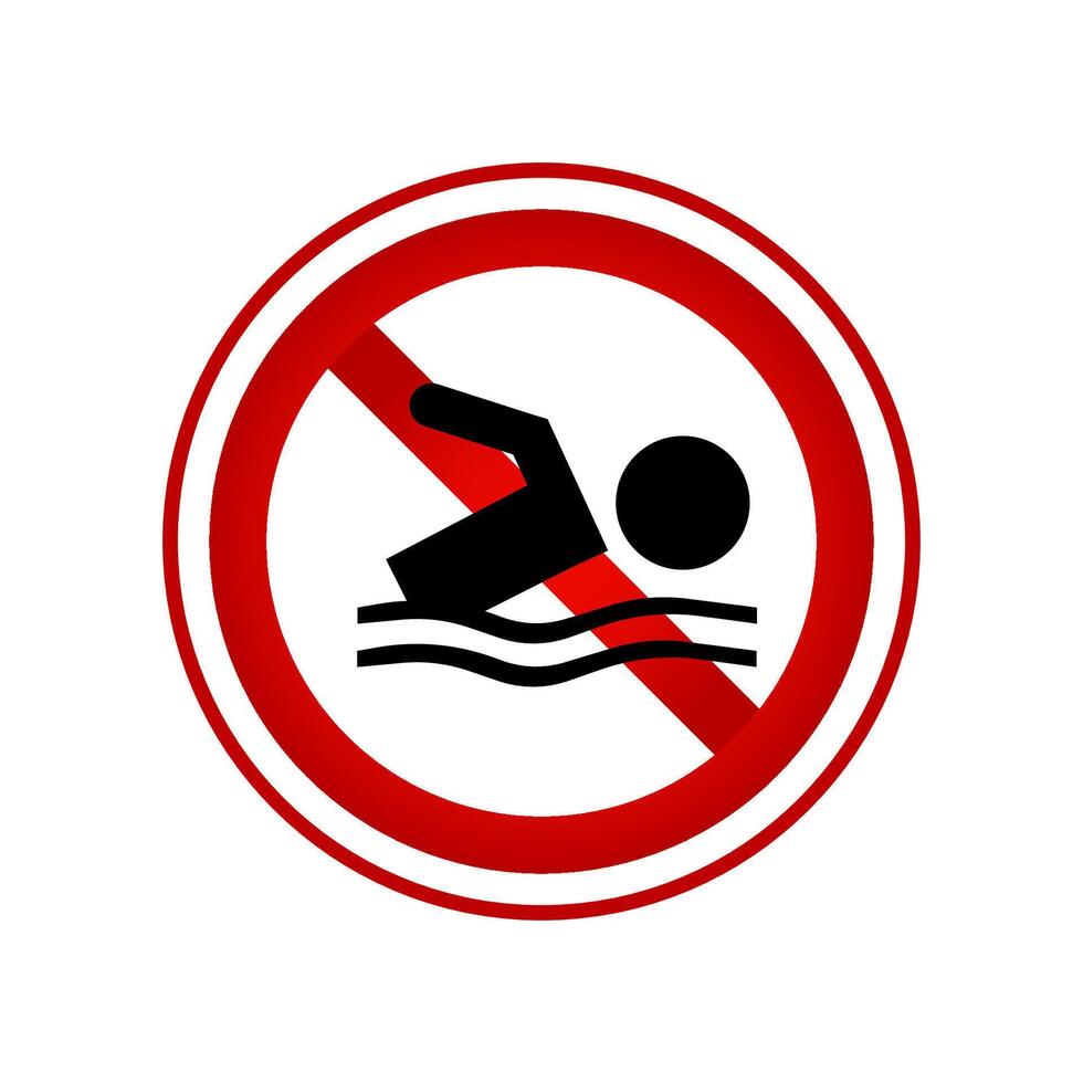 No swimming sign. illustration vector