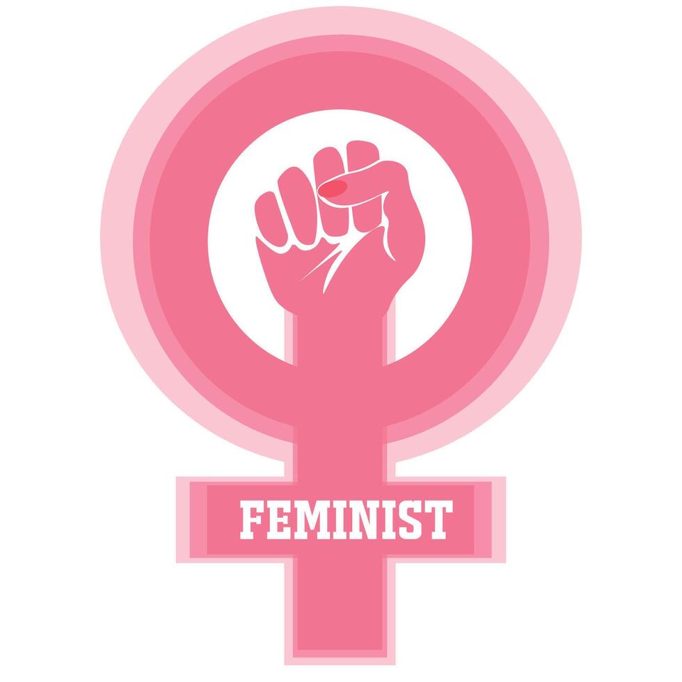 women resist symbol. Isolated background. vector
