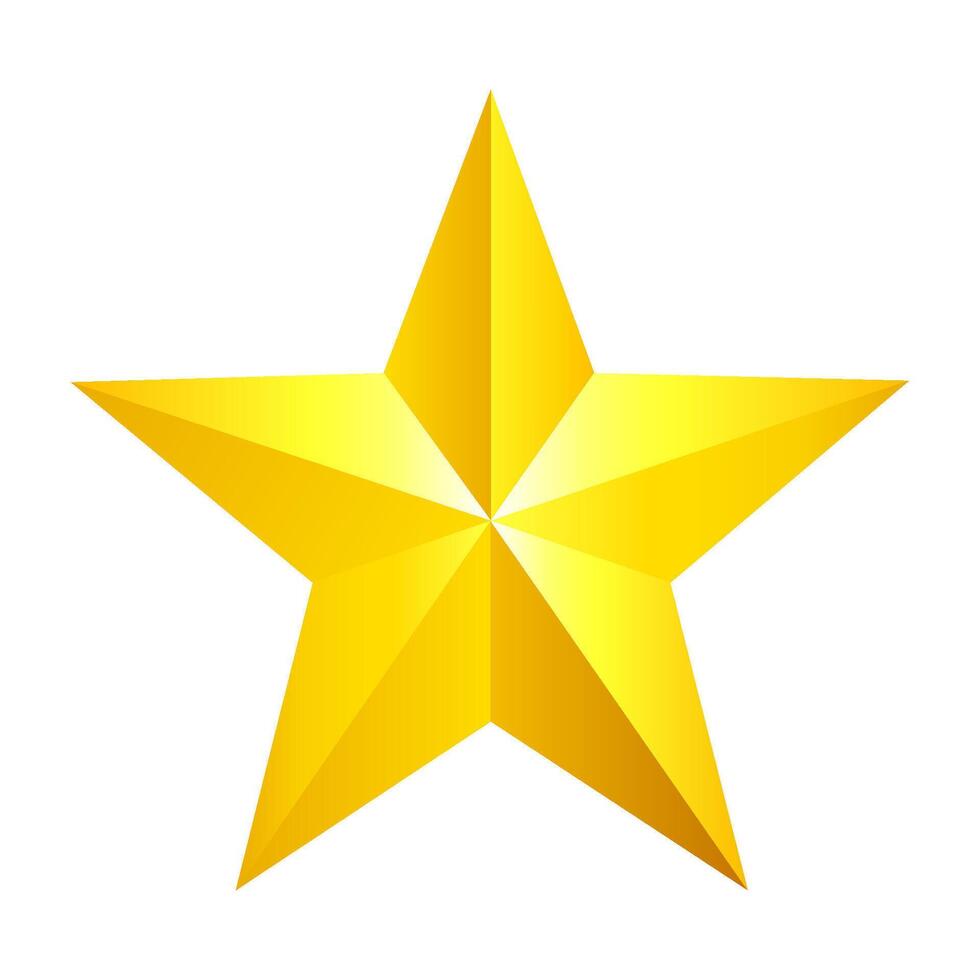 gold star Isolated on white background. illustration vector