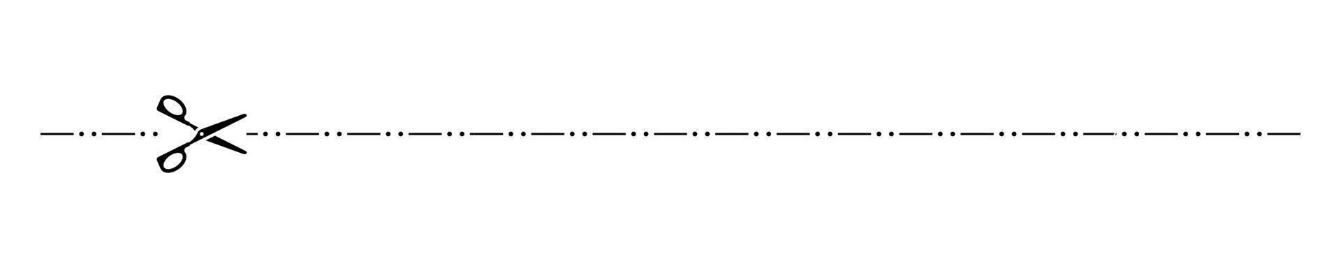 Simplistic scissor line black color vector