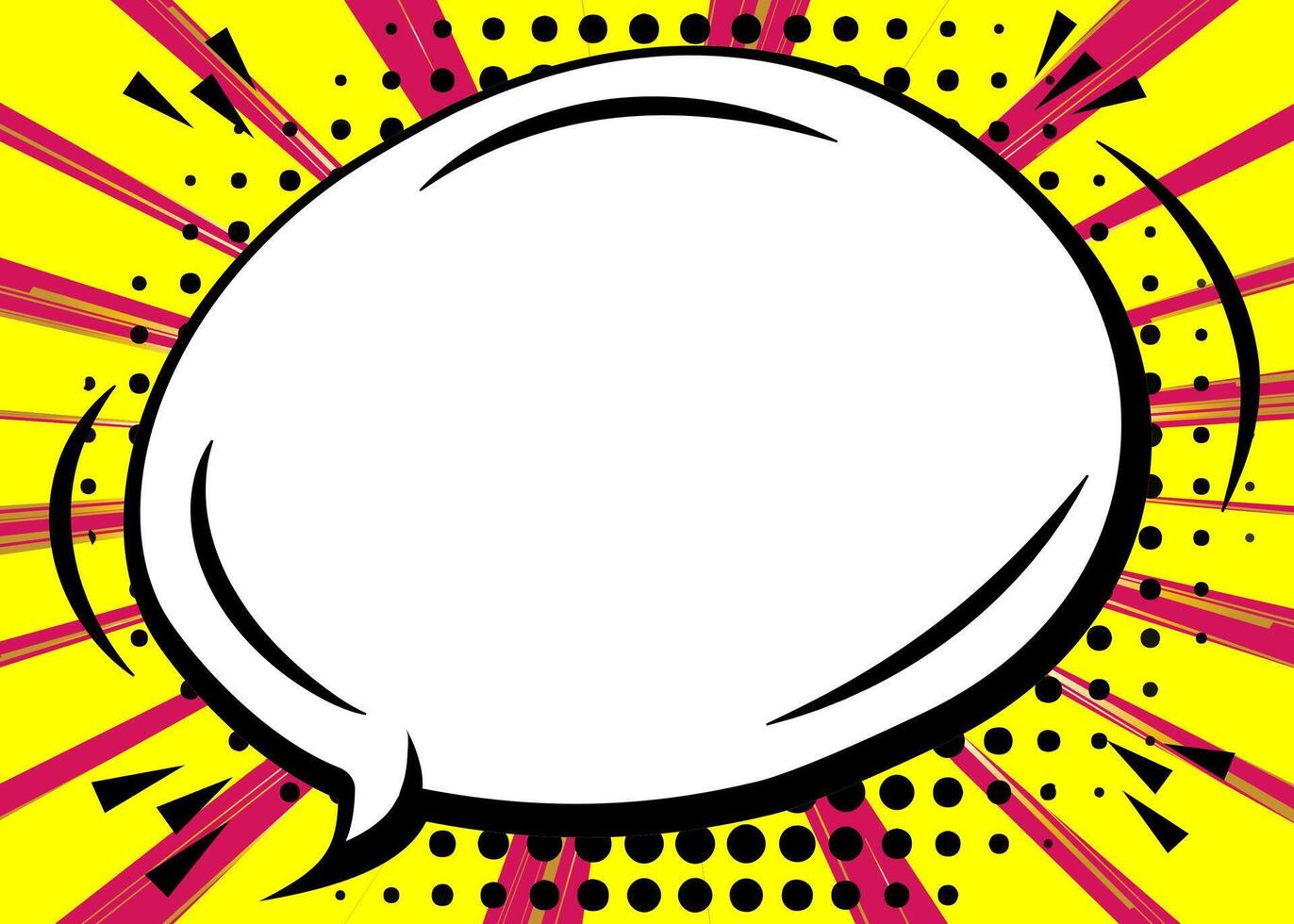 Pop Art Style Blank Speech Bubble vector