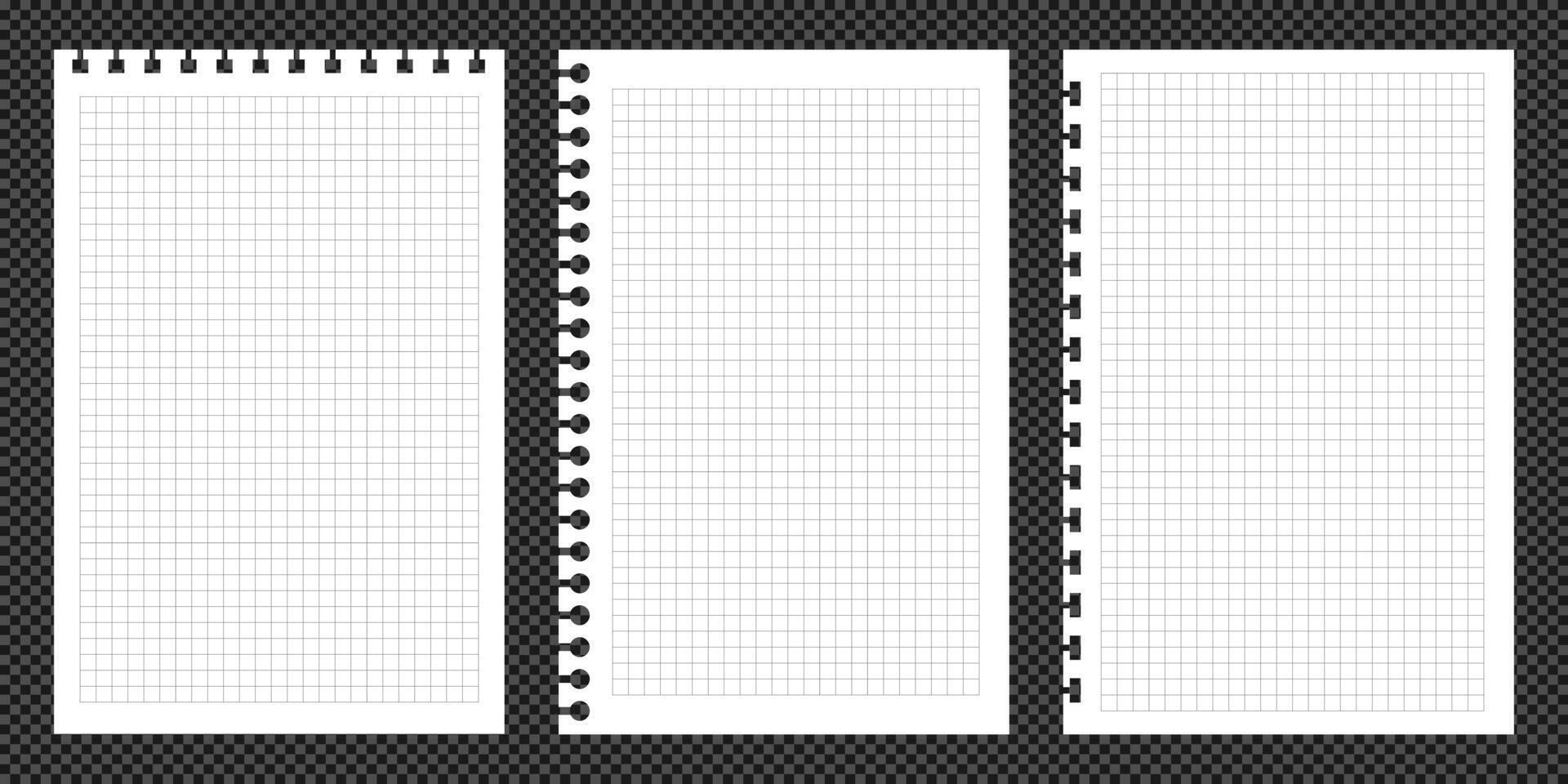 Sheet paper empty style set vector