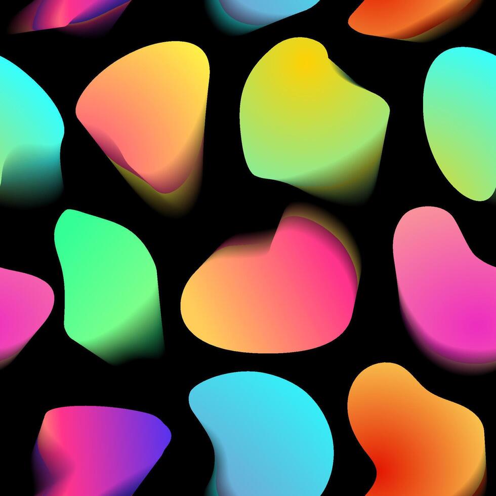 Vibrant Liquid Shapes Pattern vector