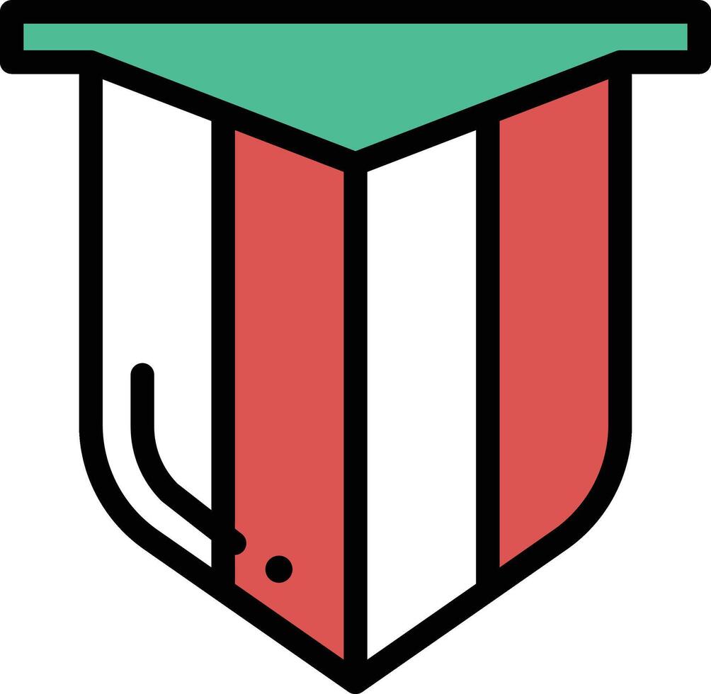 a shield with a white stripe vector