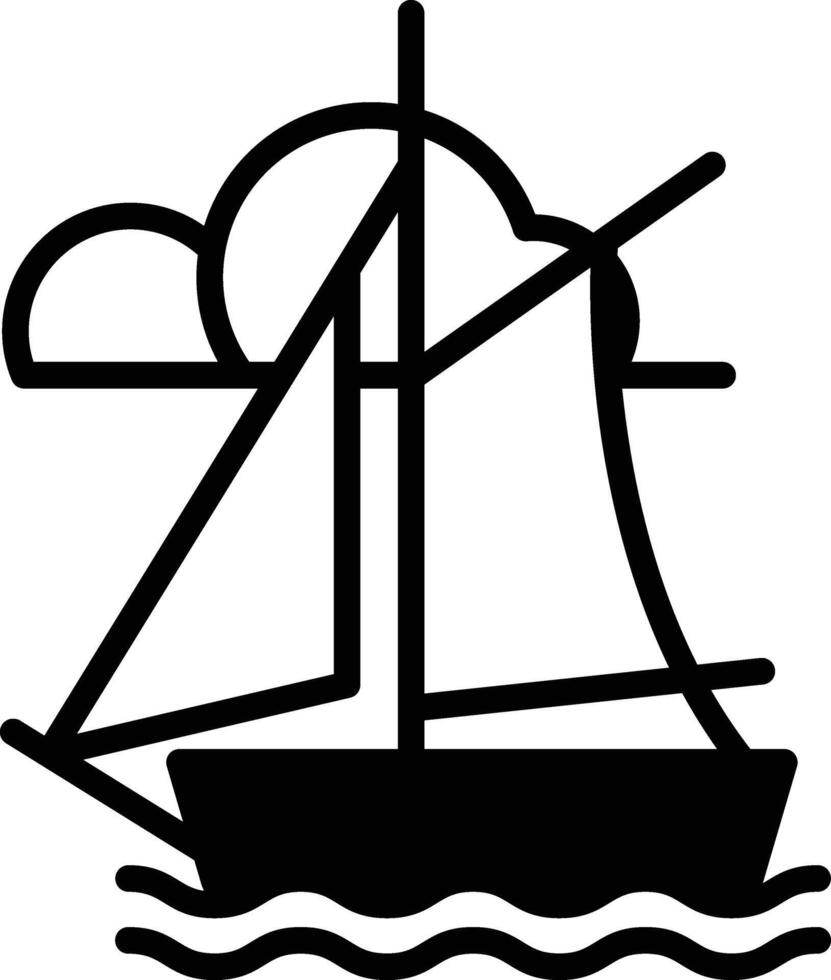a sailboat in the concept of tourism vector