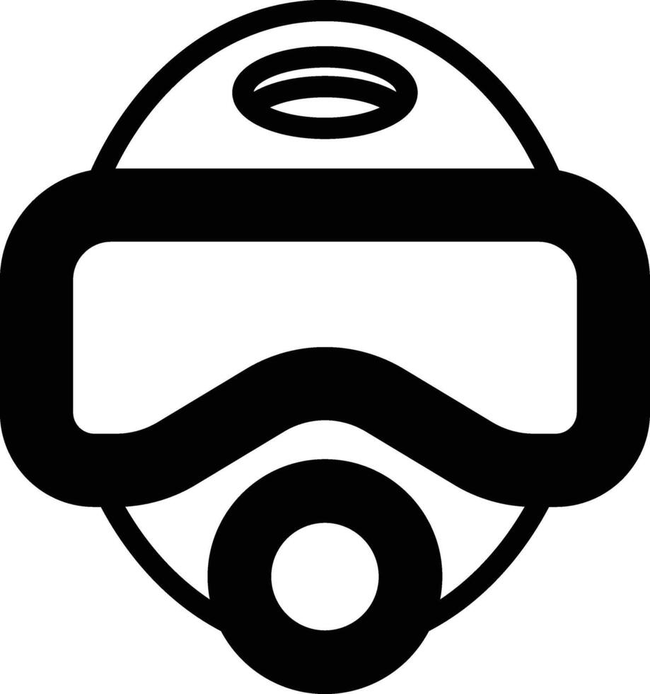 a diving mask with a black hose attached to it vector