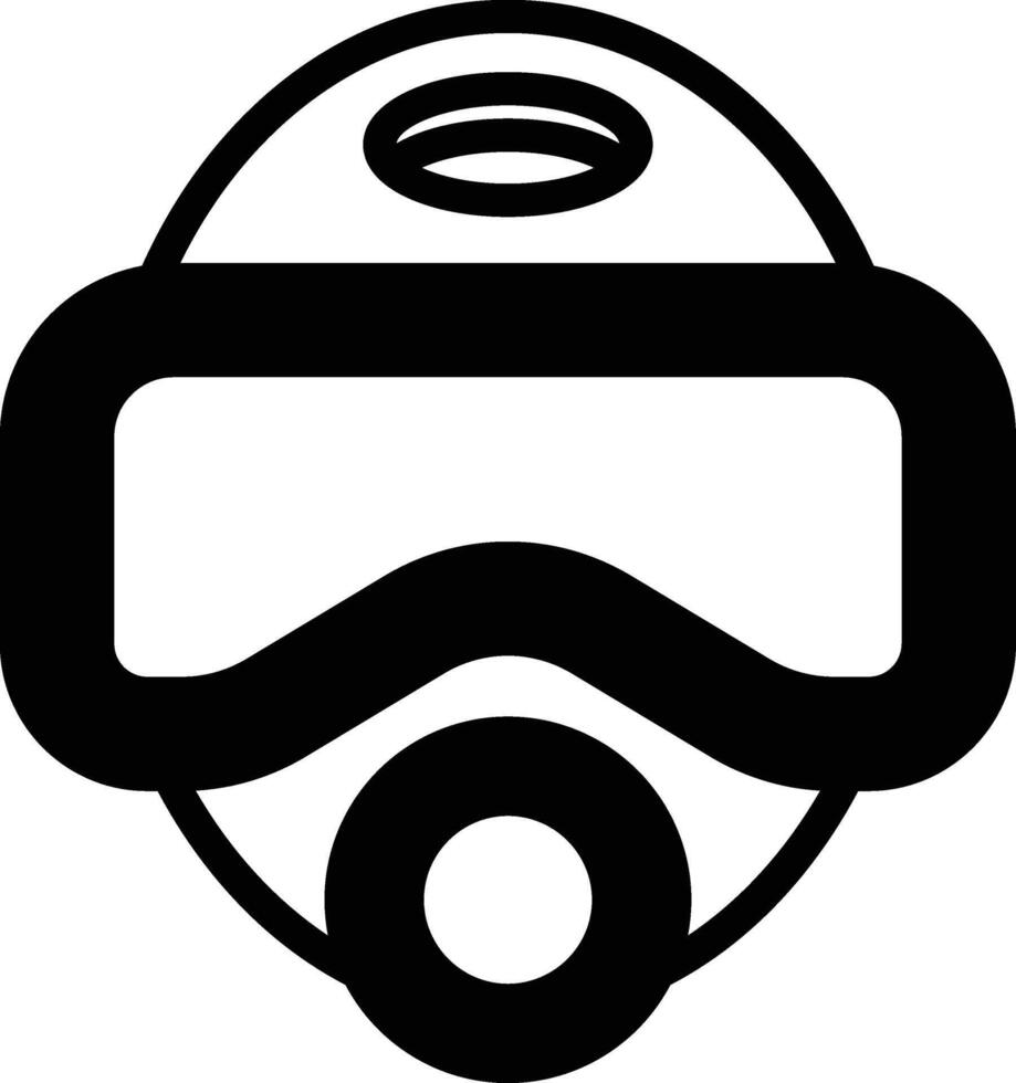 a diving mask with a black hose attached to it vector